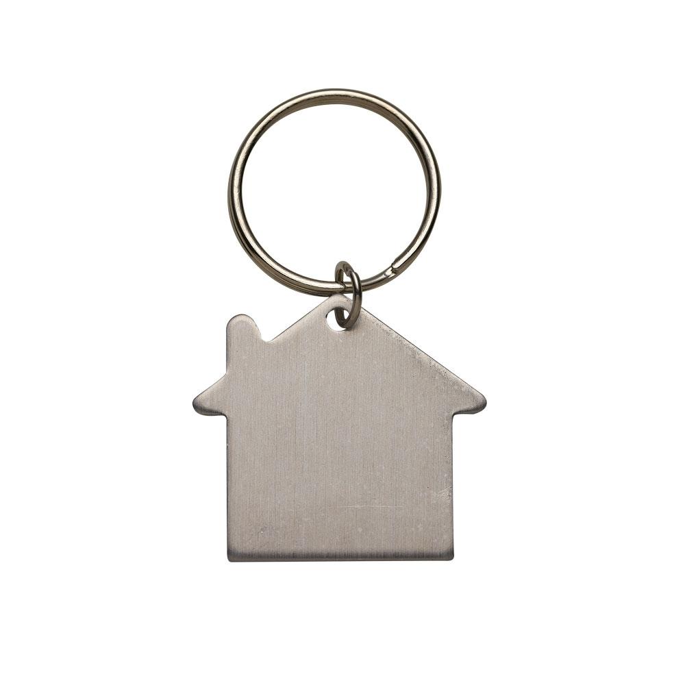 Chaveiro Metal Plaquinha Formato Casa — imagem 1