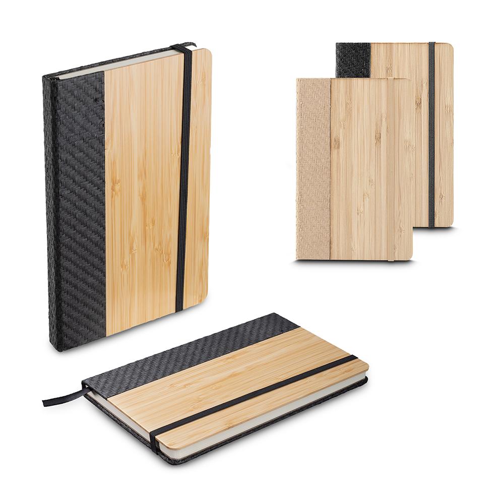 Caderno de Bambu Personalizado A5 Pautado com Elástico — imagem 1