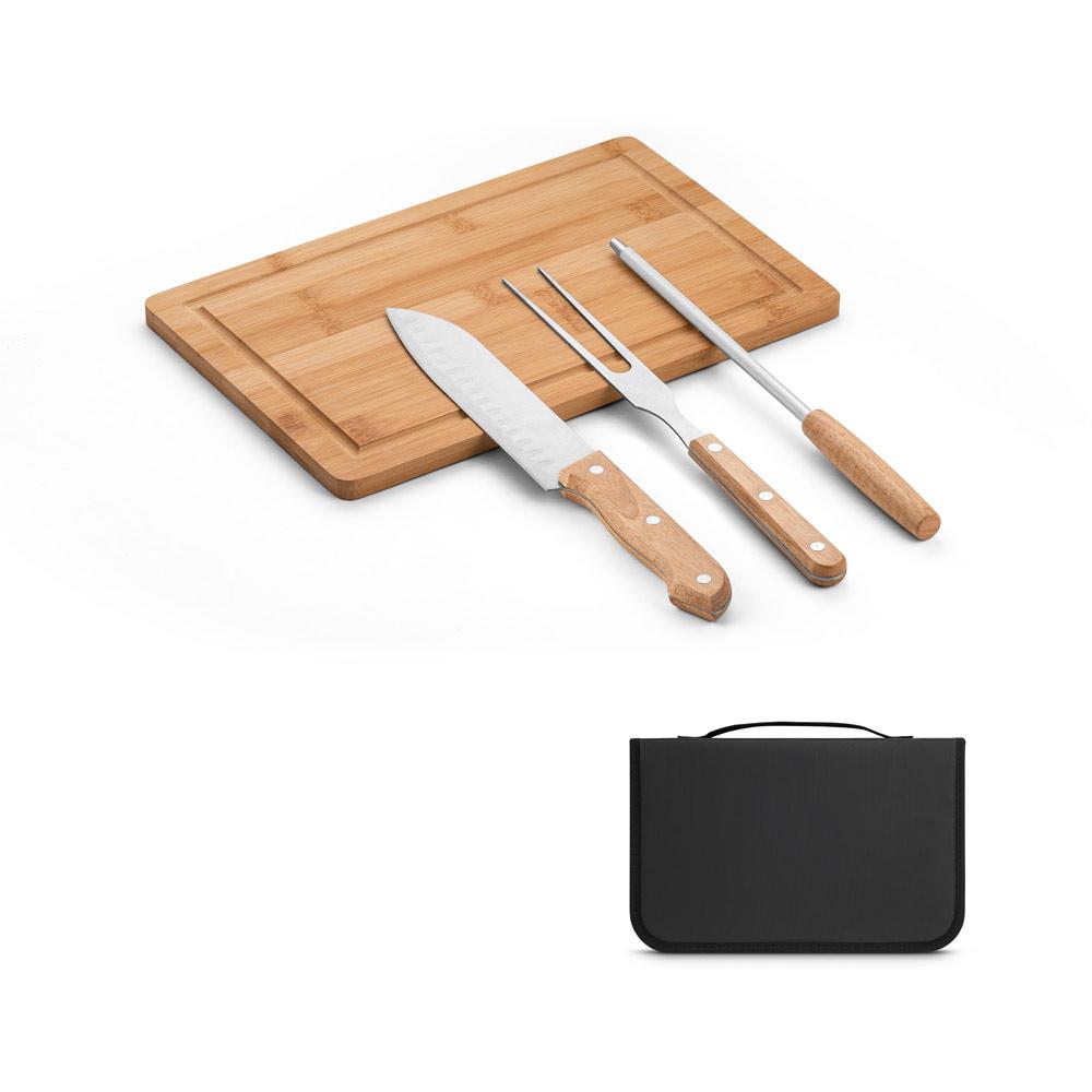 Kit Churrasco 4 Peças c/ Estojo Nylon — imagem 1