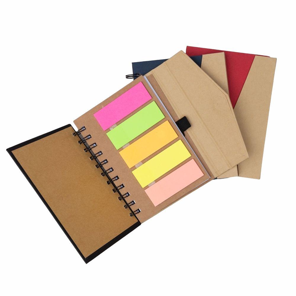 Caderno Ecológico Kraft c/ Autoadesivos — imagem 1