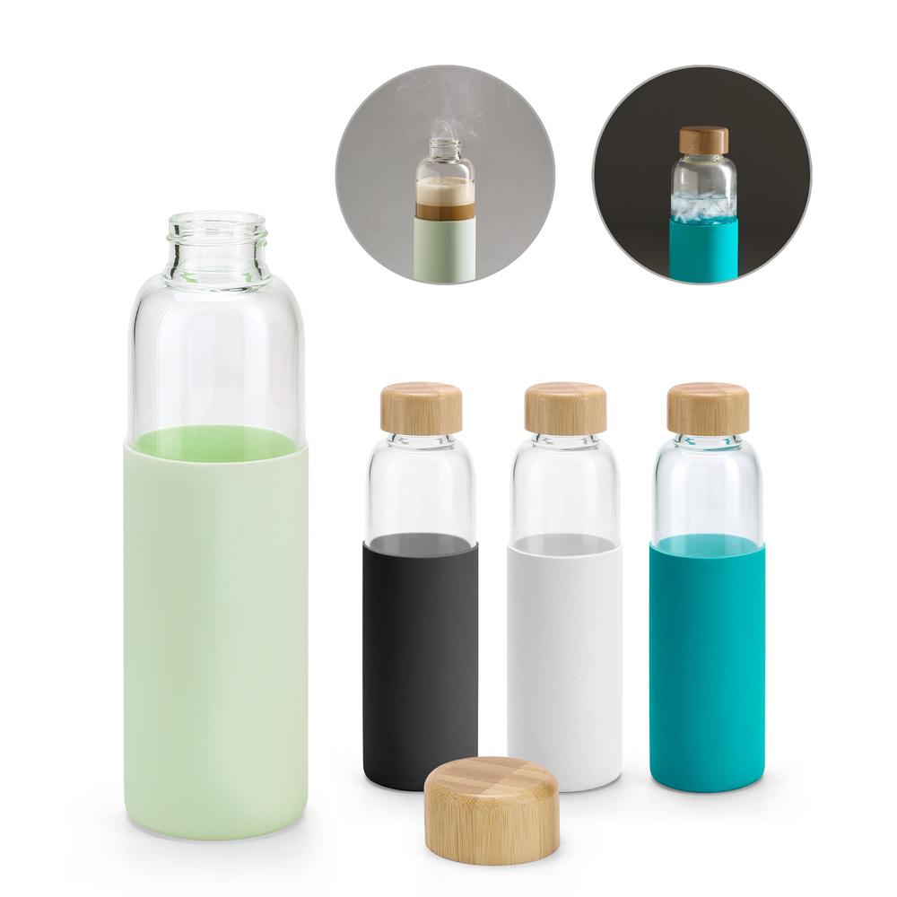 Garrafa Vidro Tampa Bambu 600ml — imagem 1