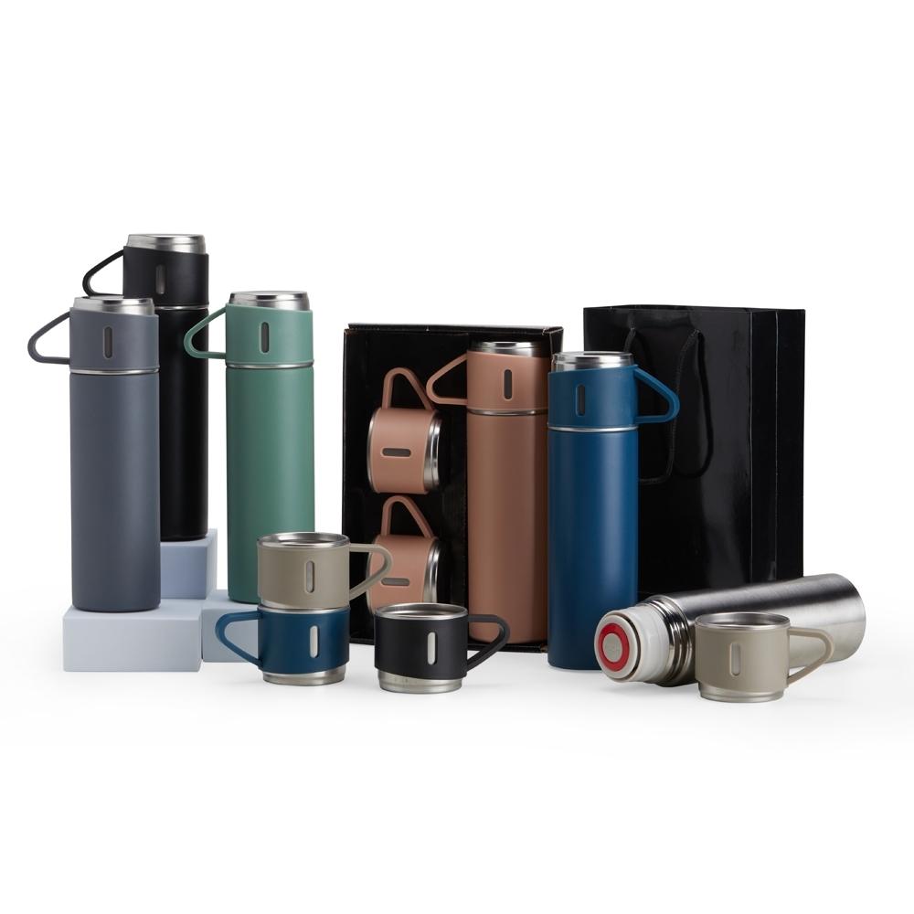 Kit Garrafa Térmica 450ml + Canecas — imagem 1