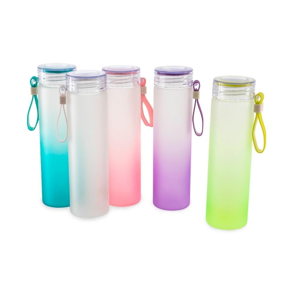 Garrafa Vidro Jateado Bicolor 470ml — imagem 1