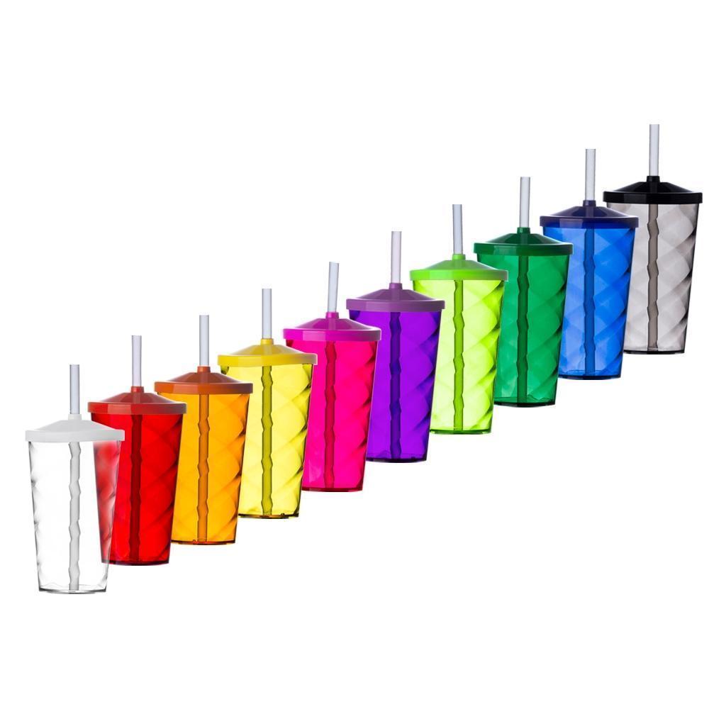 Copo Plástico c/ Canudo 550ml — imagem 1