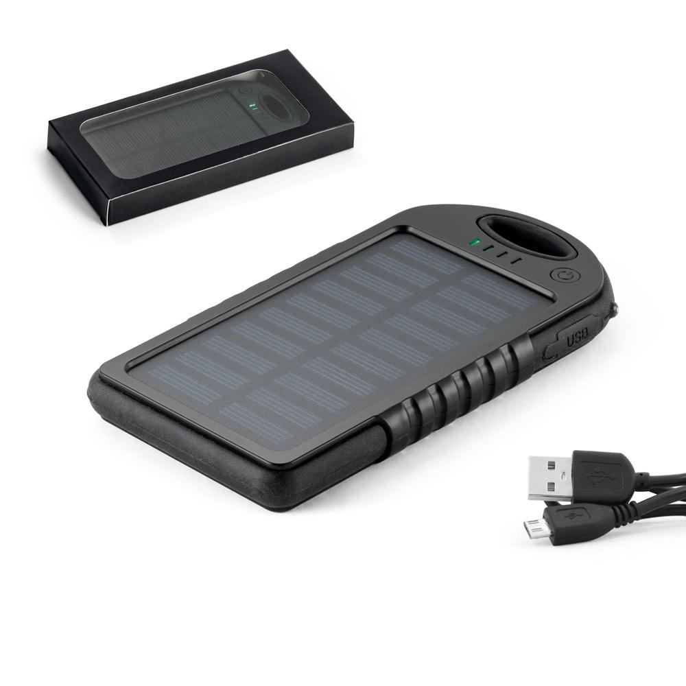 Power Bank Solar ABS c/ LED 2.000mAh — imagem 1