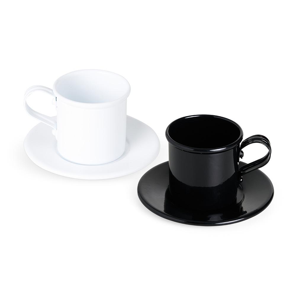 Kit Xícara + Pires Alumínio 100ml — imagem 1