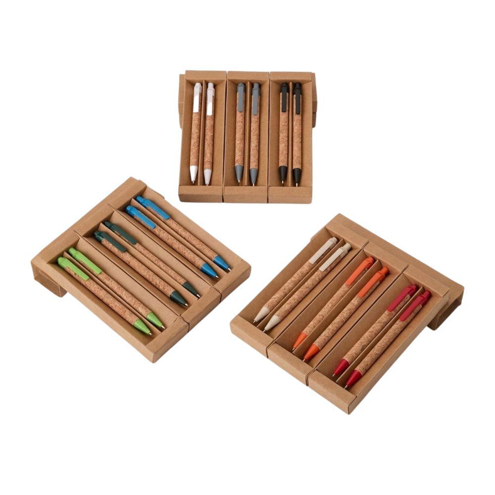 Kit Ecológico Estojo + Lapiseira + Caneta Clique — imagem 1