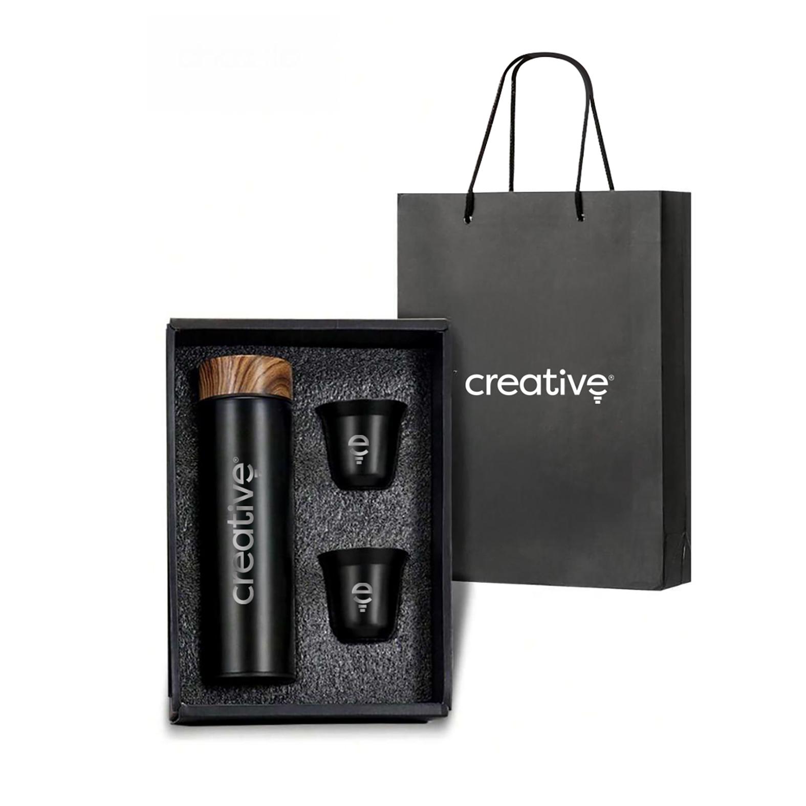 Kit Presente Café Garrafa Inox / 2 Copos Inox — imagem 1