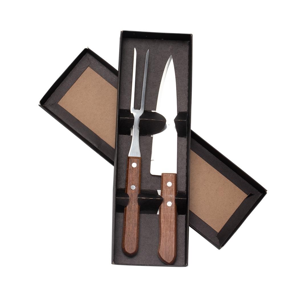 Kit Churrasco Personalizado Inox e Madeira com Estojo — imagem 1