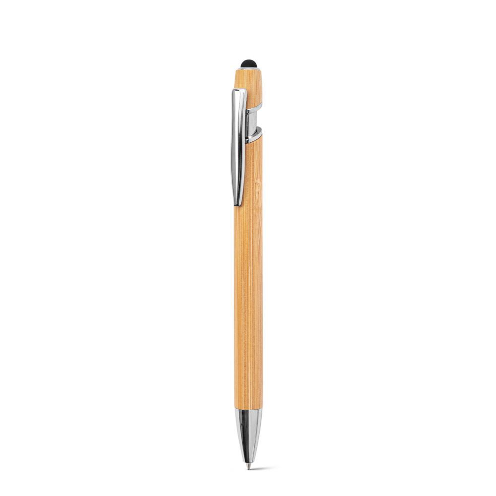 Caneta de Bambu Personalizada com Touch e Clique — imagem 1