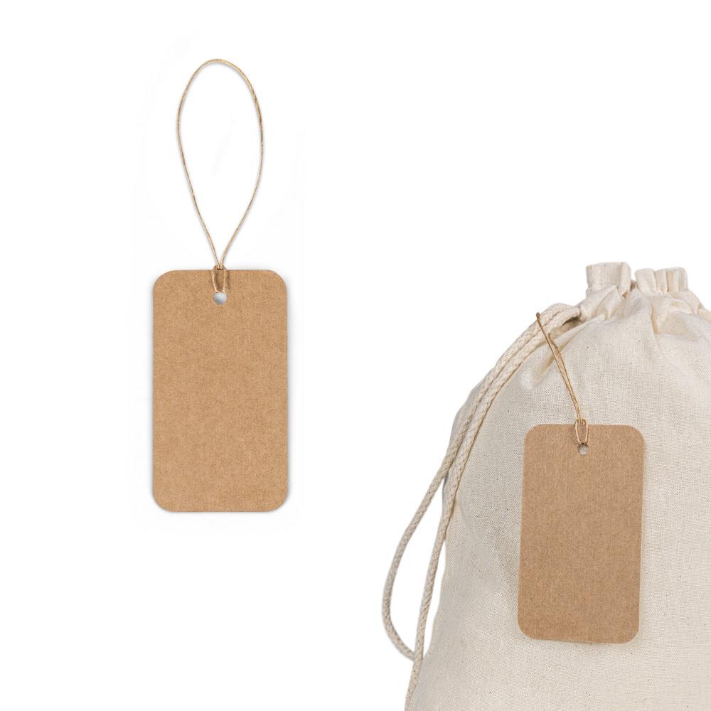 Tag de Papel Reciclado Personalizada Retangular — imagem 1