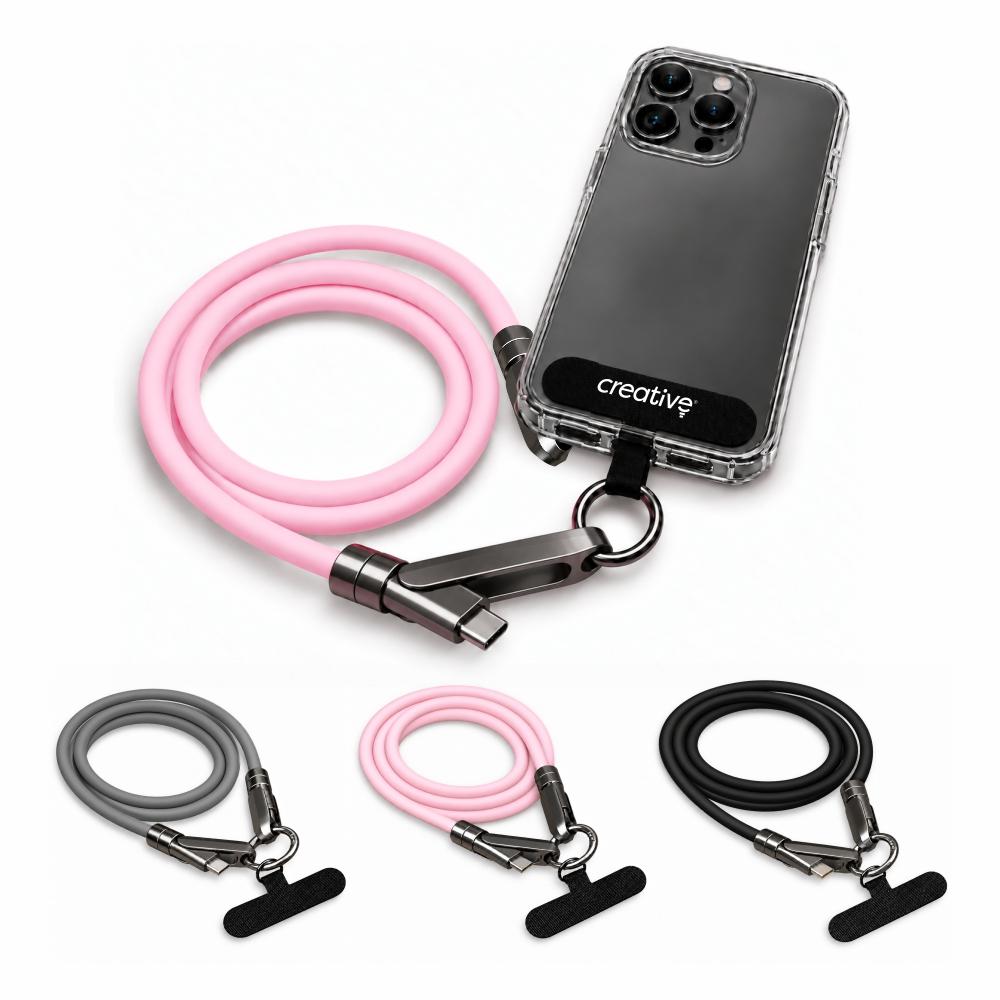 Cordão Salva-Celular 2 em 1 Carregador USB-C 65W 1,20cm — imagem 1