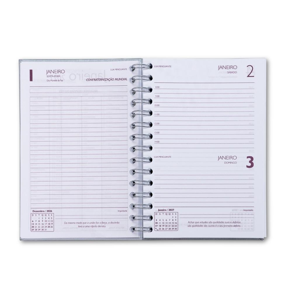 Agenda 2027 Wire-O Personalizada com Capa Dura — imagem 2