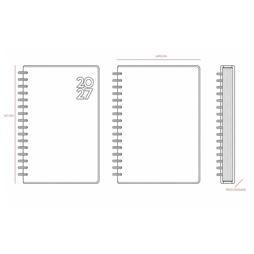 Agenda 2027 Wire-O Personalizada com Capa Dura — imagem 3