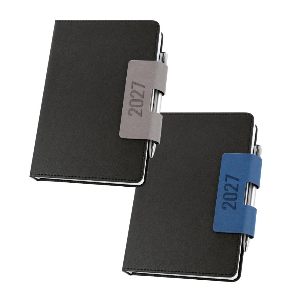 Agenda Diária Personalizada A5 com Capa em PU e Caneta — imagem 1