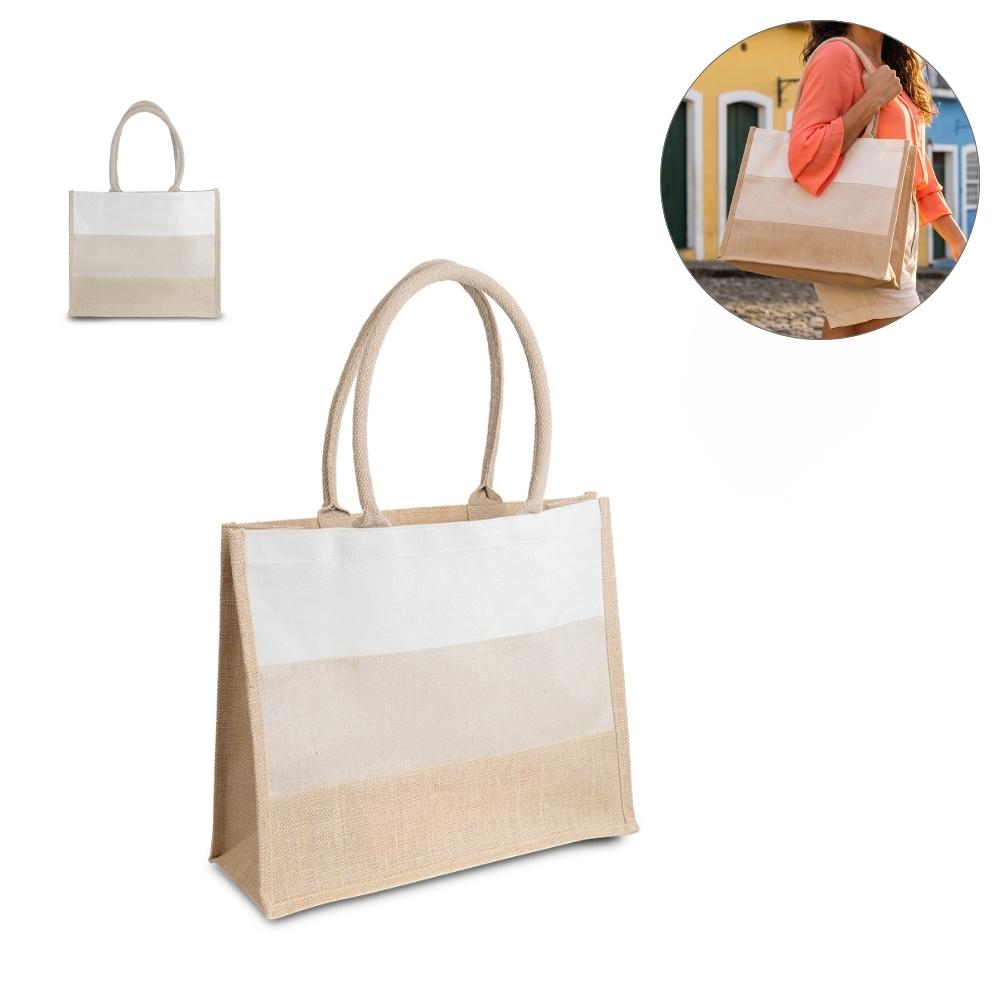 Sacola de Juta Personalizada 35 Litros com Bolso — imagem 1