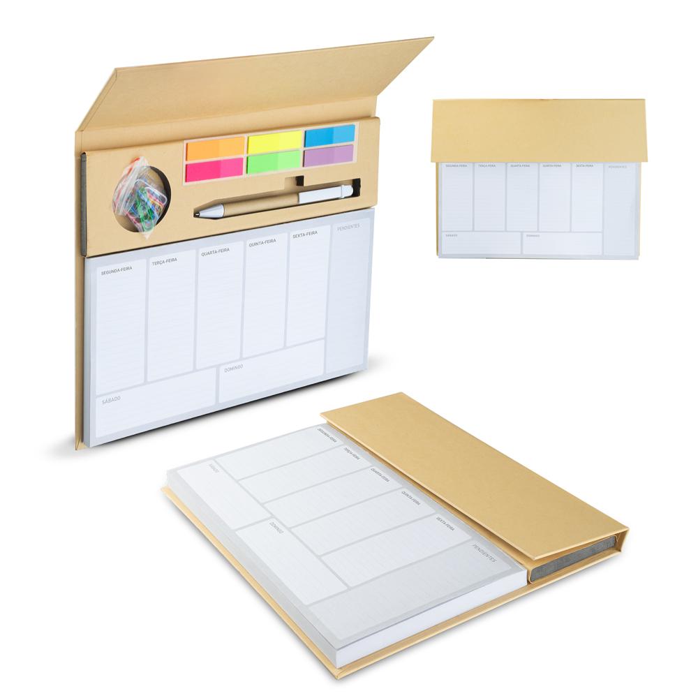 Bloco de Anotações Personalizado Kraft com Planner Semanal — imagem 1