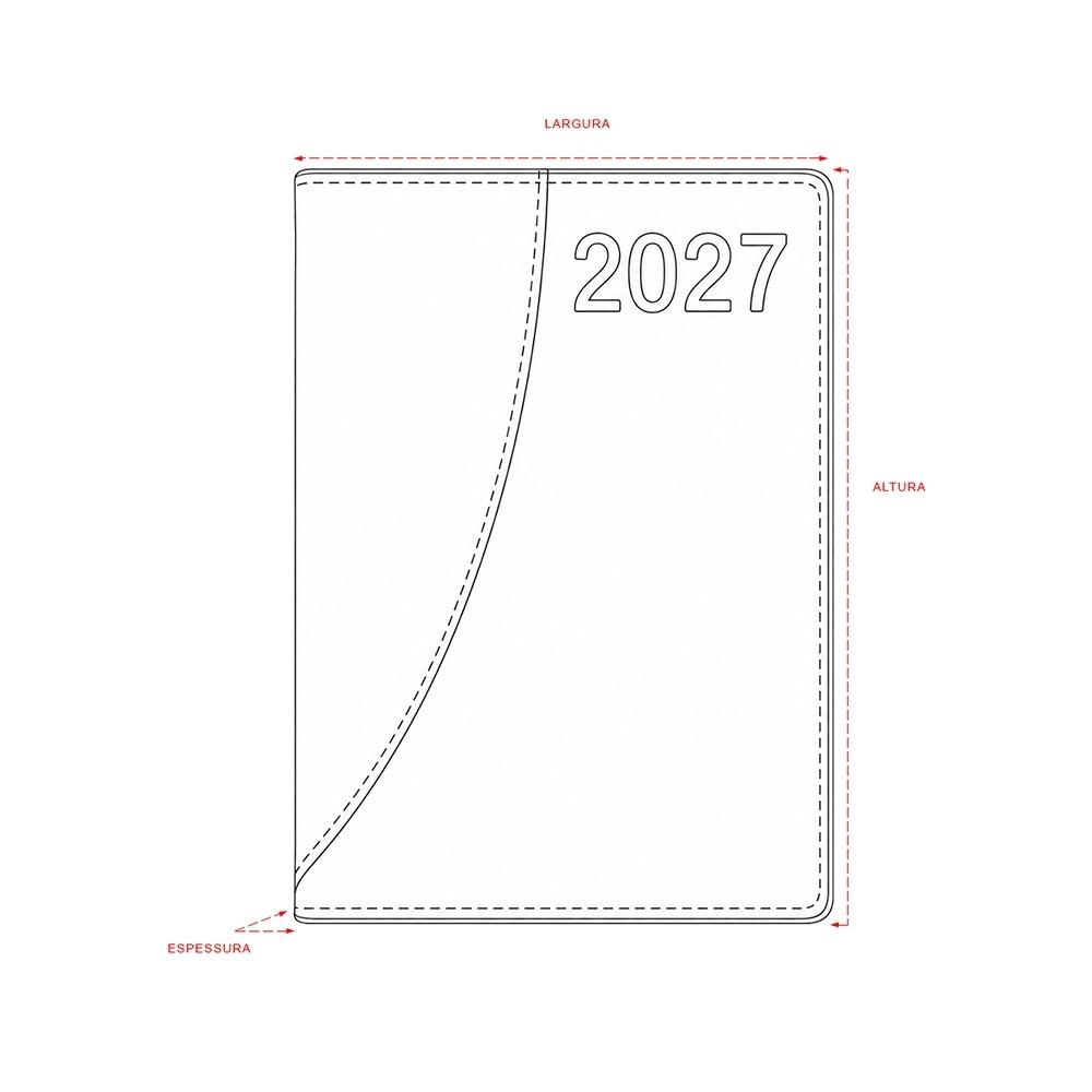 Agenda de Couro Sintético Texturizado 2027 Diária — imagem 2