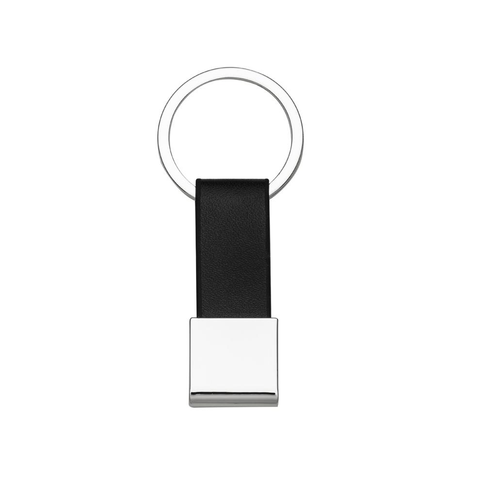 Chaveiro Quadrado Metal/Couro — imagem 1
