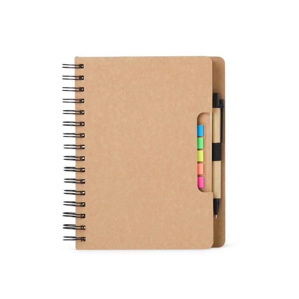 Kit Ecológico Caderno Kraft + Caneta + Blocos — imagem 1