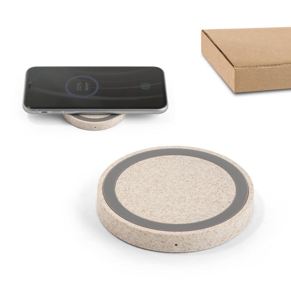 Carregador Wireless Fibra Trigo e ABS — imagem 1