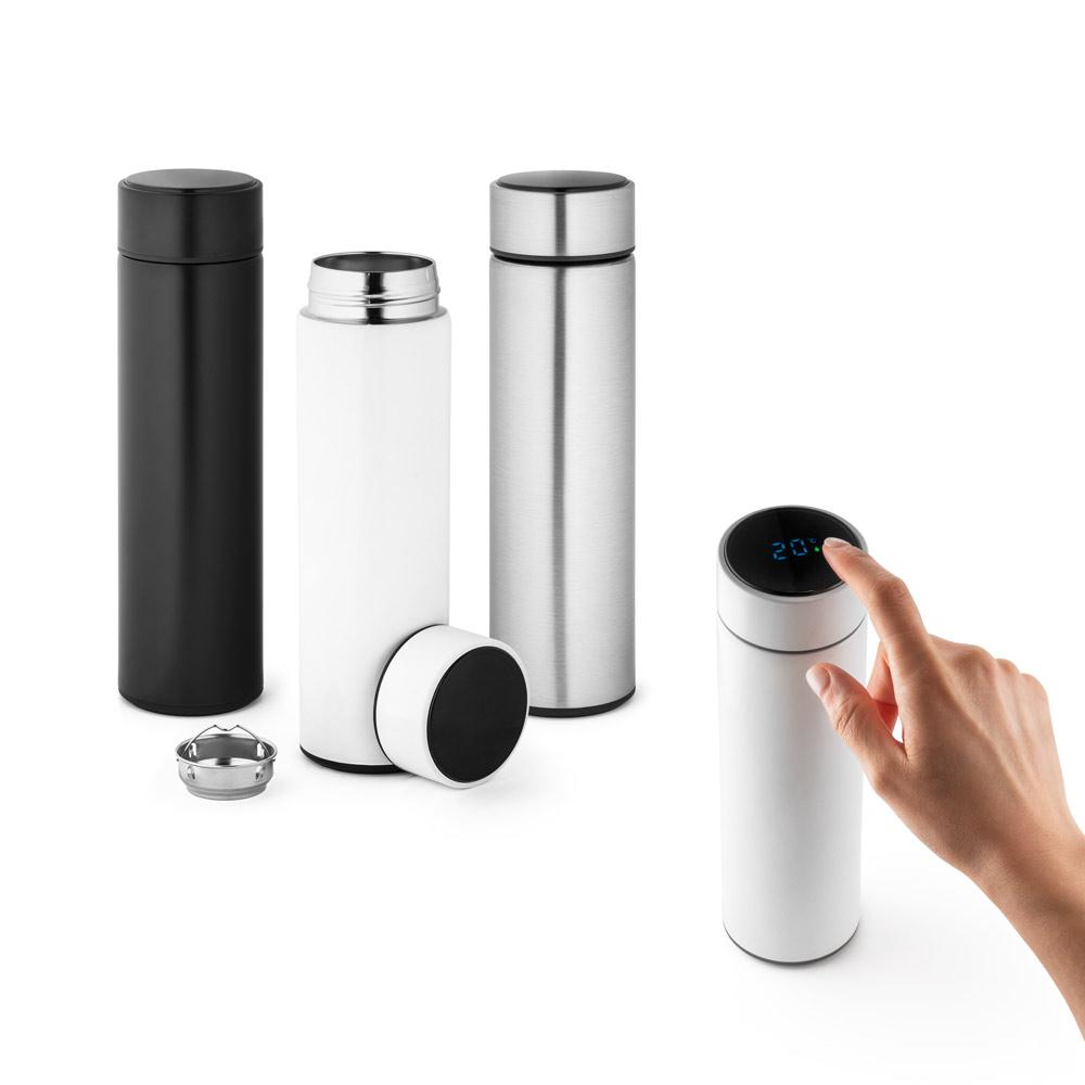 Garrafa Térmica Inox c/ Termômetro 450ml — imagem 1