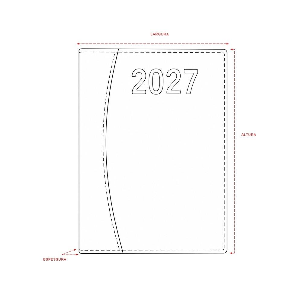 Agenda A5 com Mapas 2027 em Couro Sintético — imagem 3