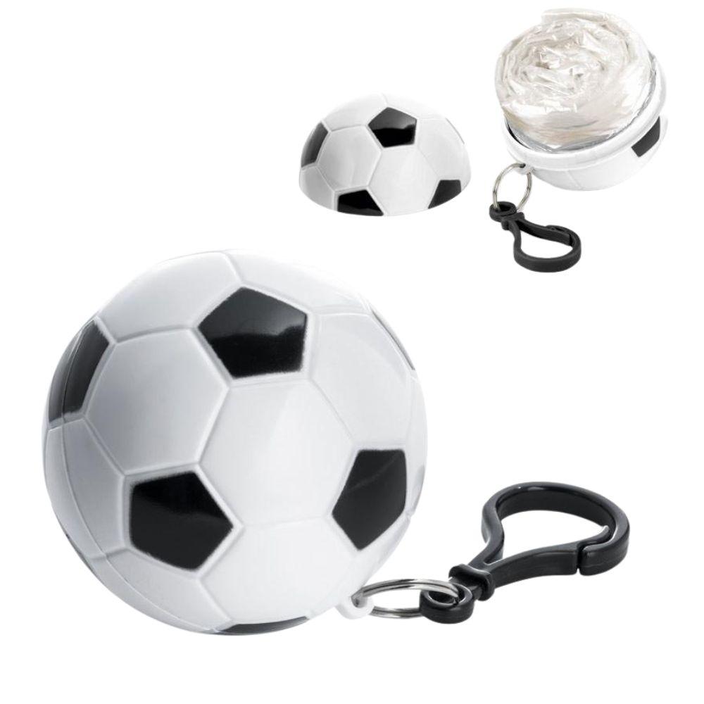 Kit Capa de Chuva Transparente + Estojo Bola Futebol — imagem 1