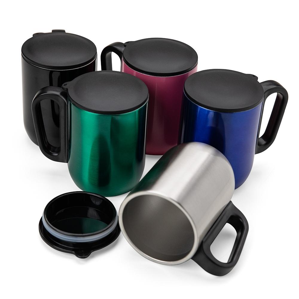 Caneca Inox Parede Dupla Tampa Vedação 230ml — imagem 1