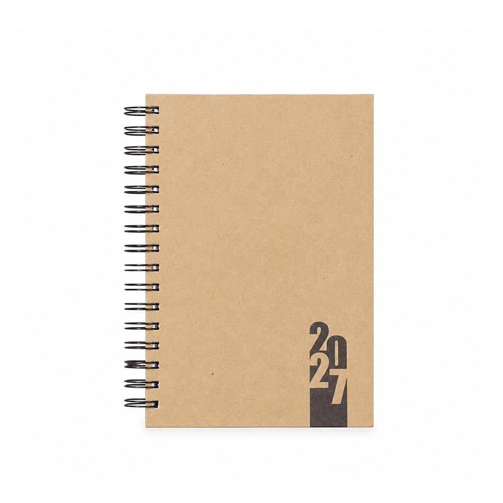 Agenda Diária Espiral 2027 com Capa Dura Kraft — imagem 1
