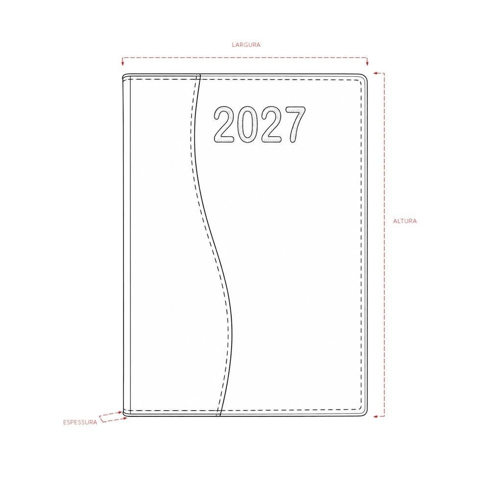 Agenda Metalizada Personalizada 2027 Diária — imagem 2