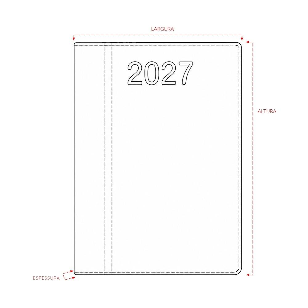 Agenda Diária de Couro Sintético 2027 Personalizada — imagem 2