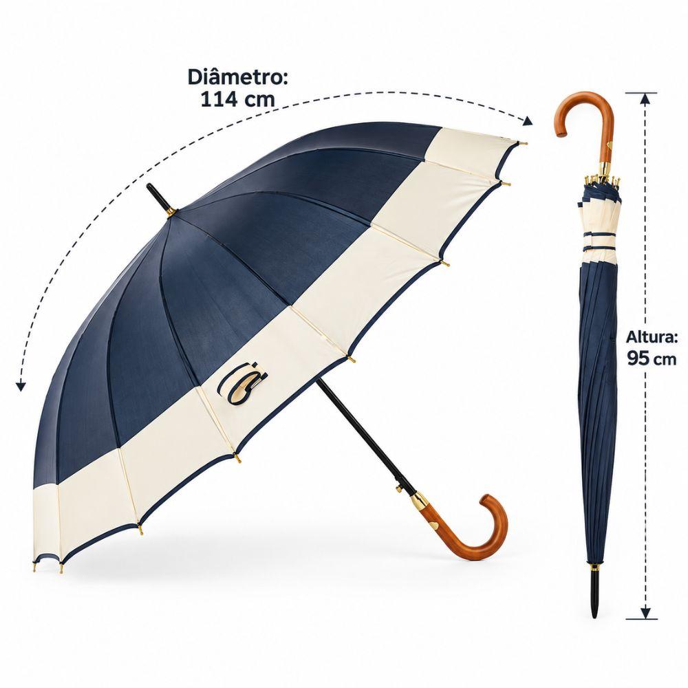 Guarda-Chuva Automático Pegador Madeira — imagem 2