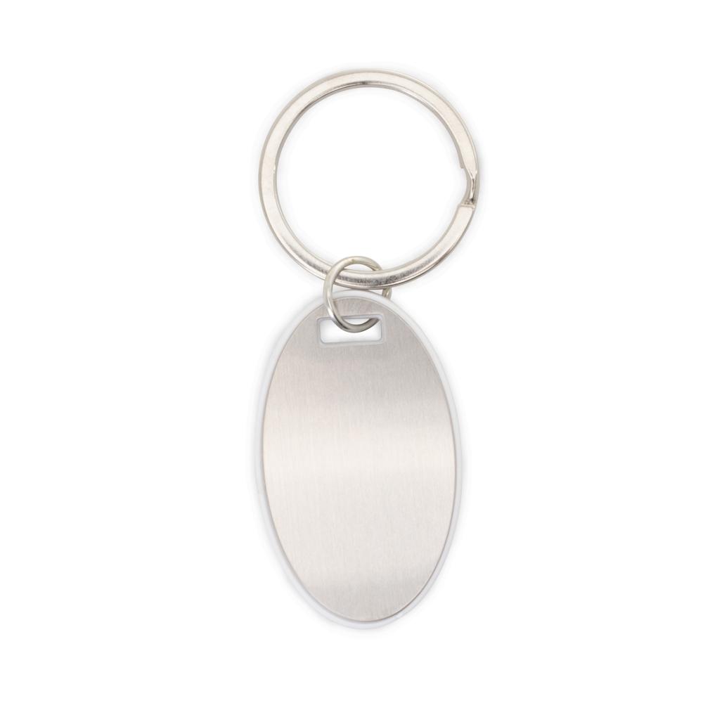 Chaveiro Plástico Chapa Metálica Oval — imagem 4