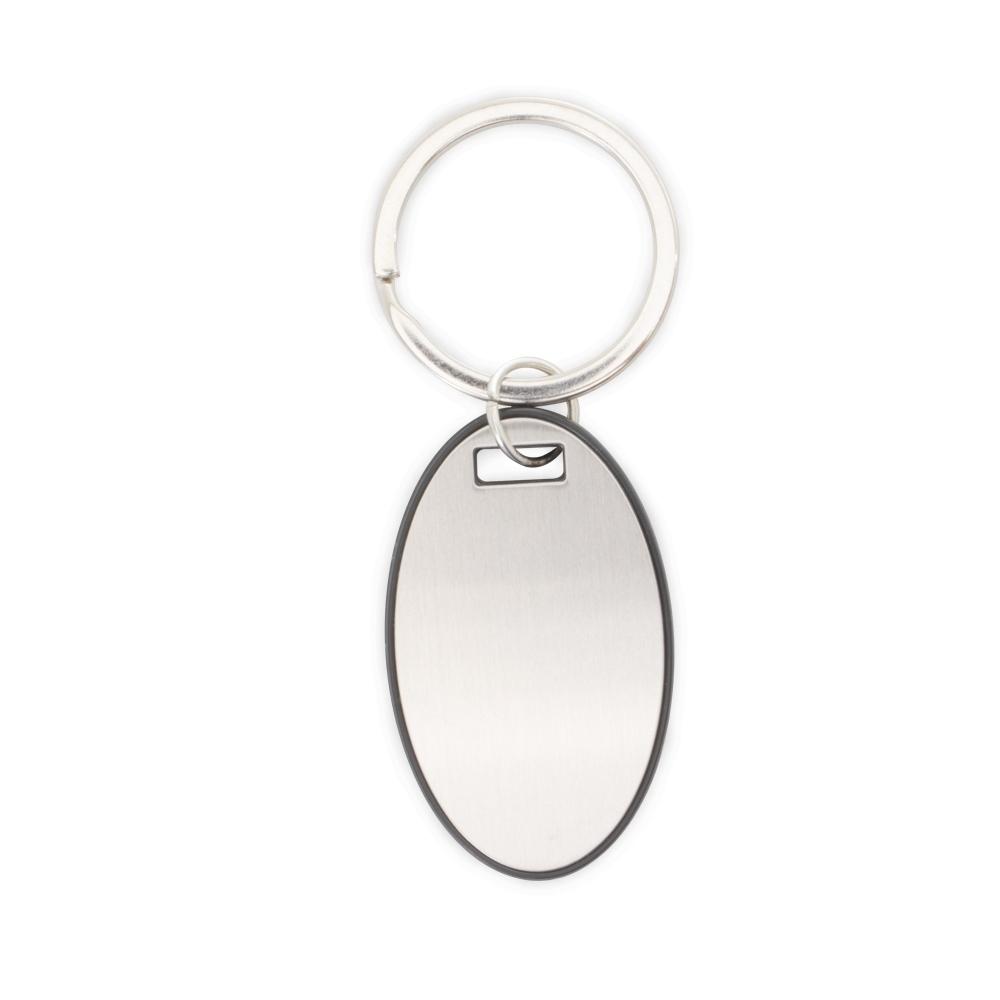 Chaveiro Plástico Chapa Metálica Oval — imagem 3
