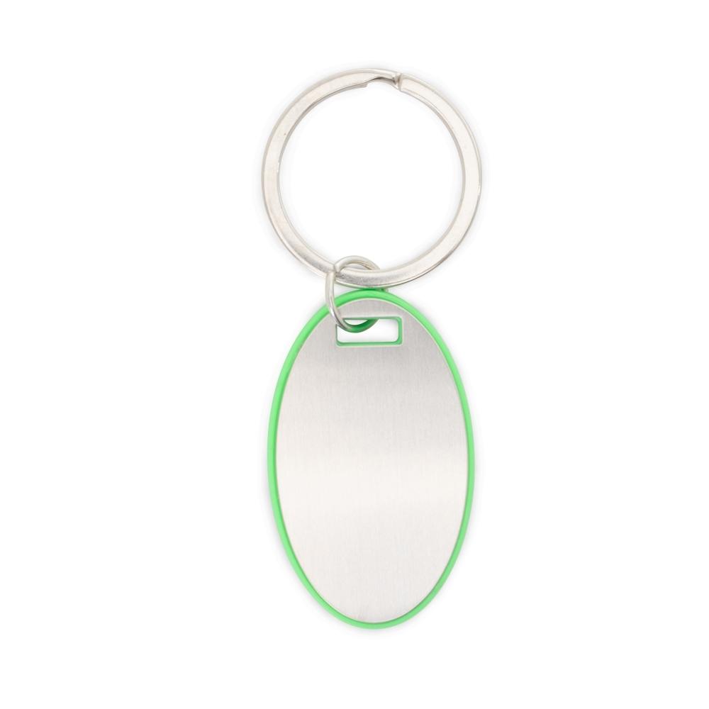 Chaveiro Plástico Chapa Metálica Oval — imagem 2