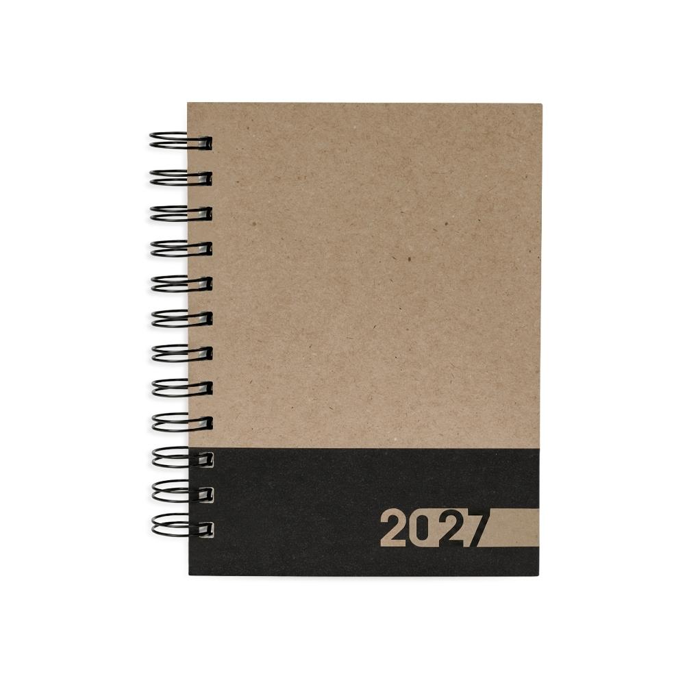 Agenda Diária 2027 B6 com Capa Dura Kraft e Wire-O — imagem 3