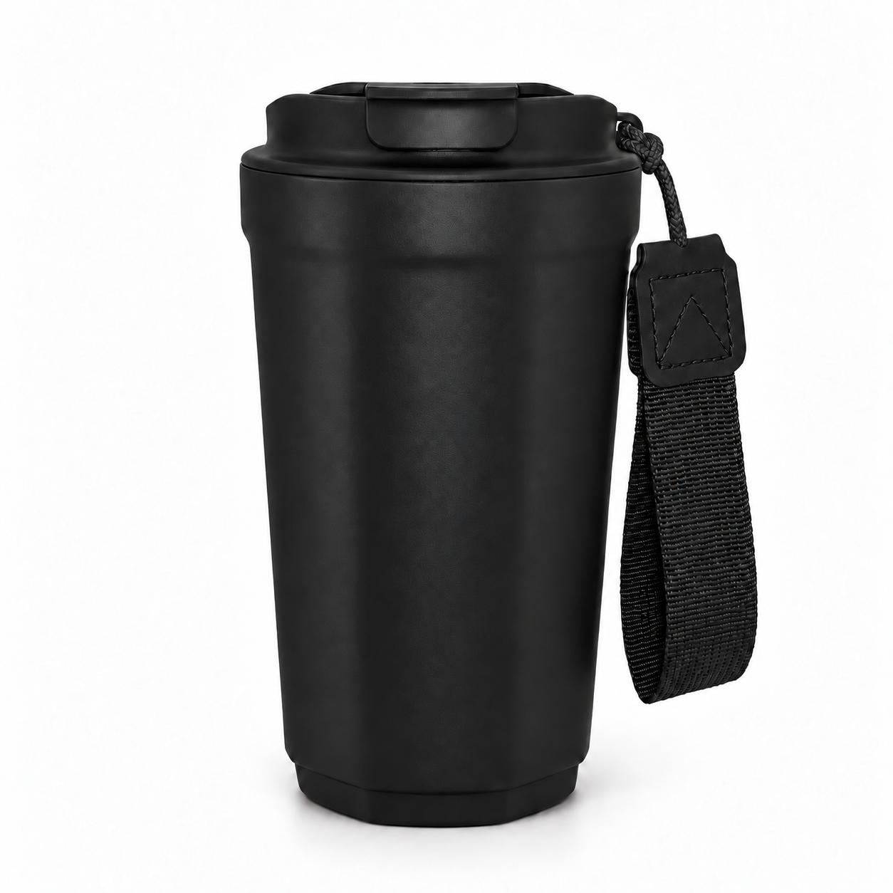 Copo Térmico Inox 390ml com Tampa e Alça de Tecido — imagem 4