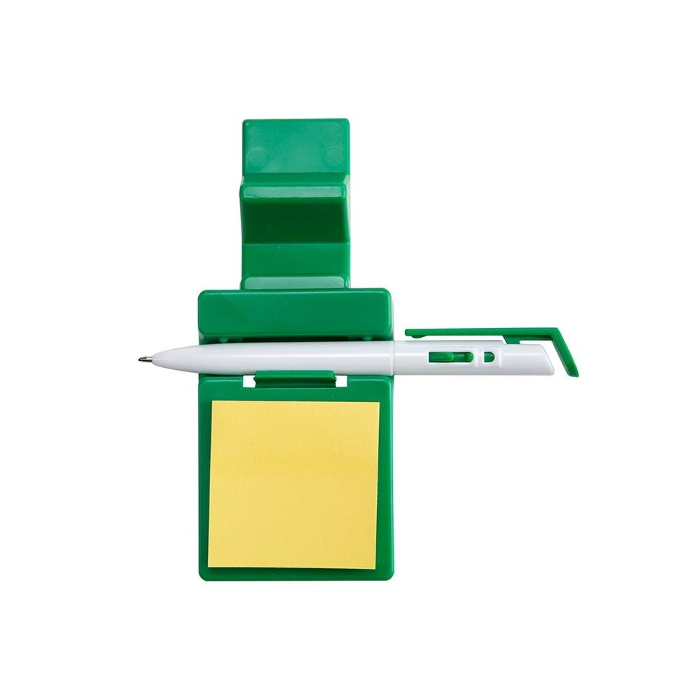 Kit Suporte Plástico Celular + Bloco + Caneta Clique — imagem 5