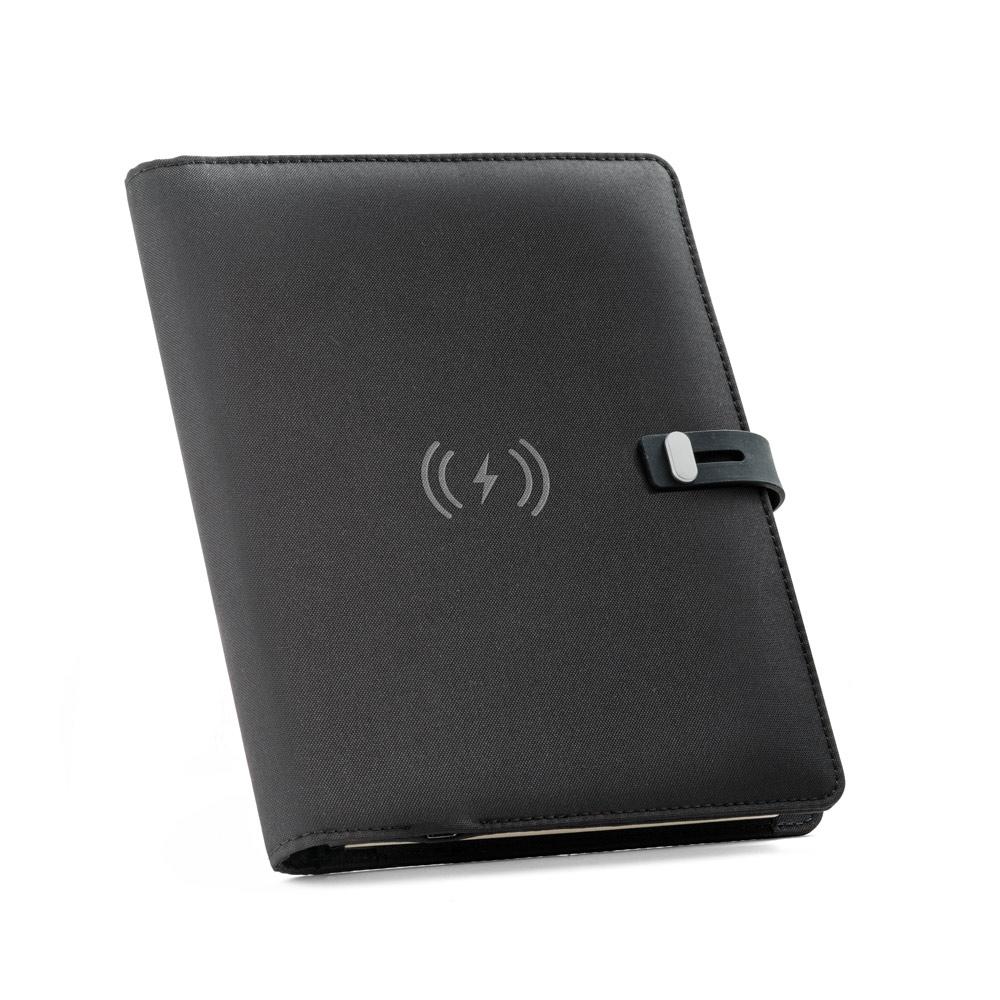 Kit Escritório Pasta A5 c/ Carregador Wireless + Bloco — imagem 2