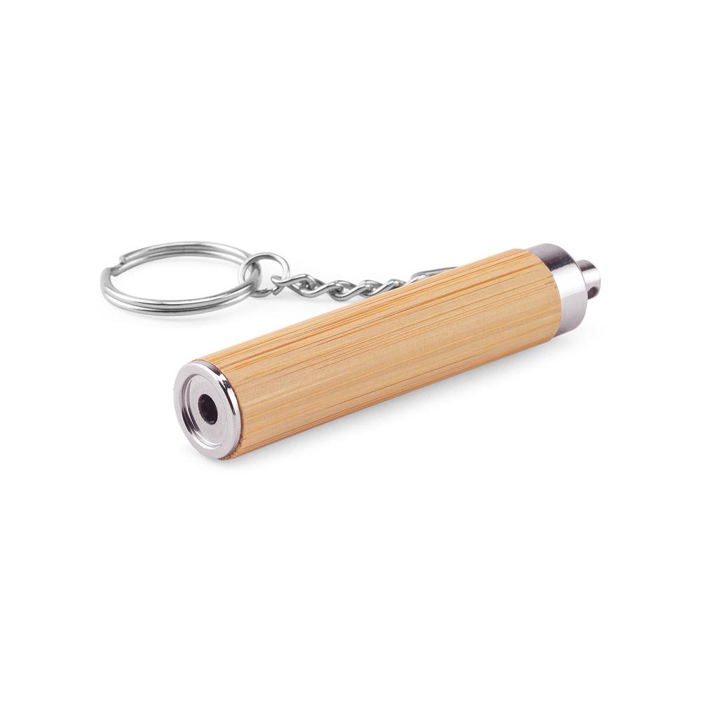 Chaveiro Bambu/ABS Lanterna LED — imagem 2
