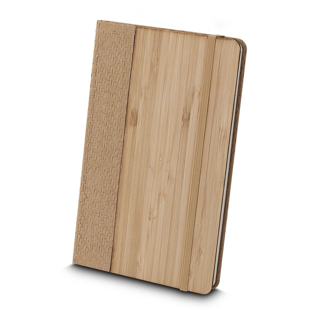 Caderno de Bambu Personalizado A5 Pautado com Elástico — imagem 4