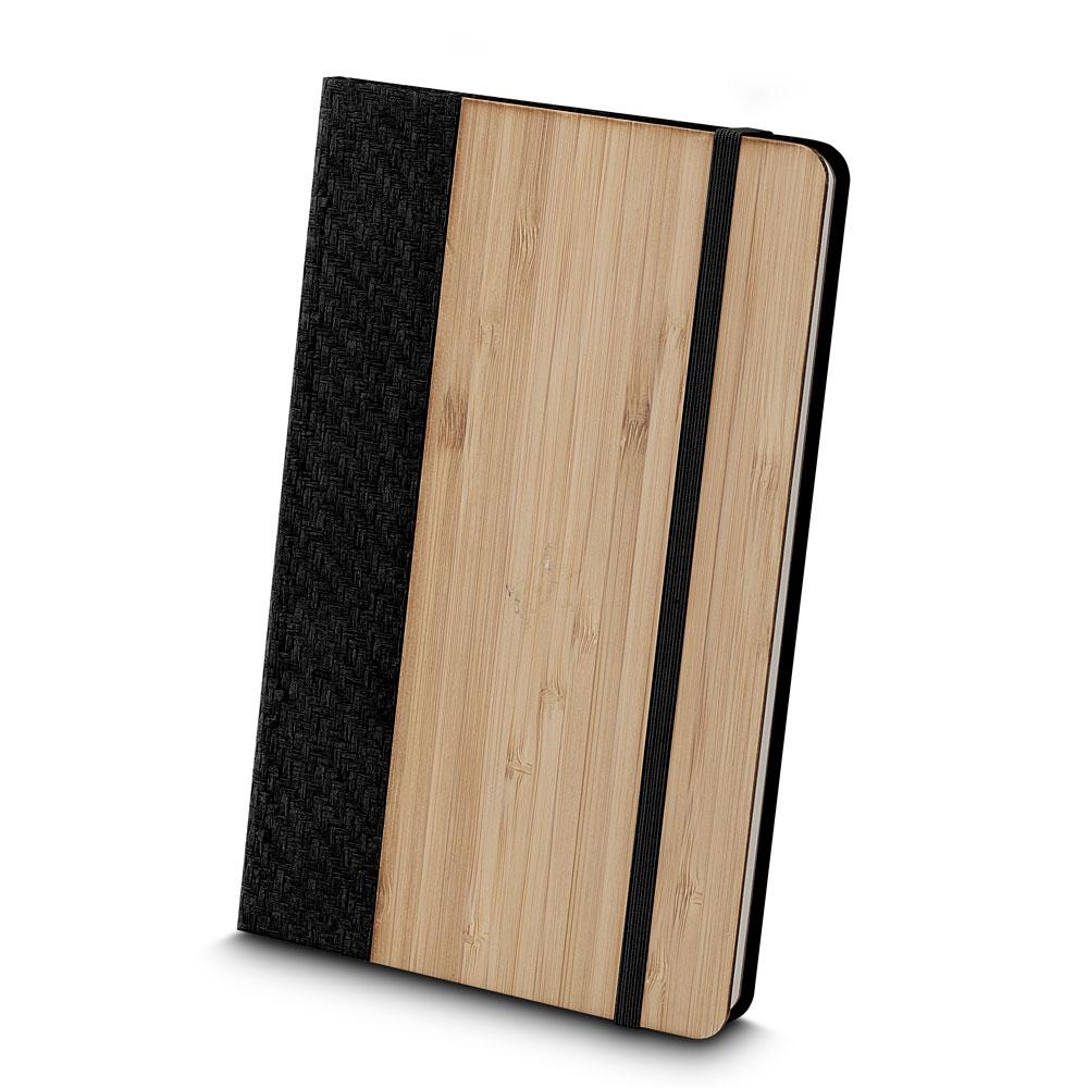 Caderno de Bambu Personalizado A5 Pautado com Elástico — imagem 3