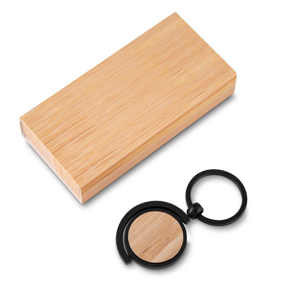 Chaveiro Metal/Bambu Giratório — imagem 5